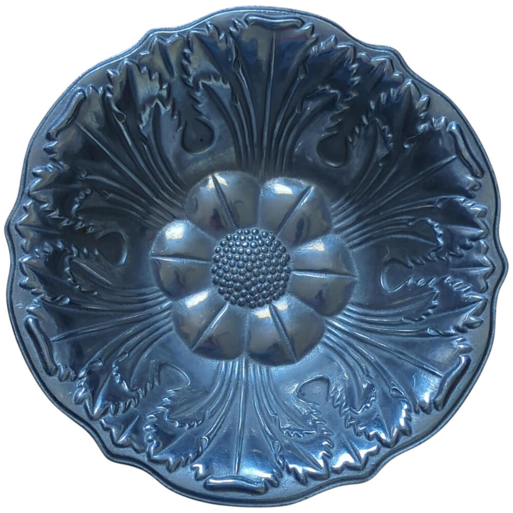 Vintage Wilton Pewter Armetale Sunflower Bowl 13.5" Great Condition RWP Heavy
